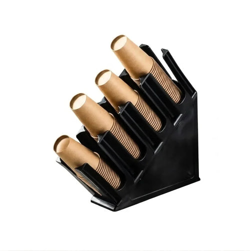 4 Compartment Countertop Disposable Coffee Cup Organizer Dispenser Holder