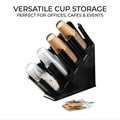 4 Compartment Countertop Disposable Coffee Cup Organizer Dispenser Holder