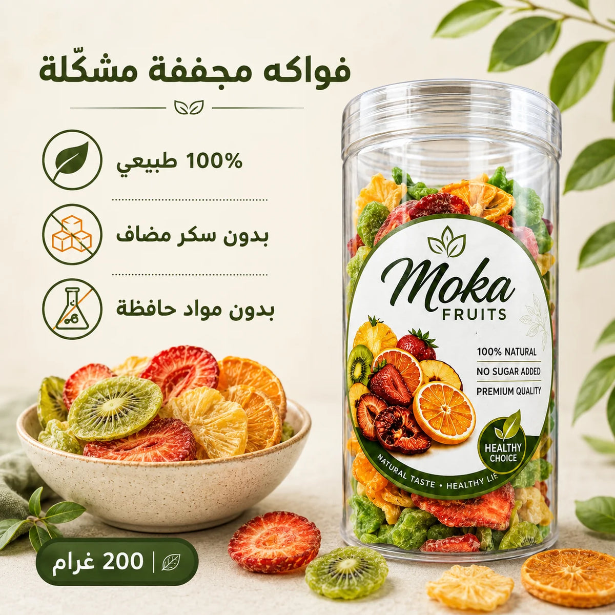 Moka Fruits Natural Dried Mixed Fruits 200g