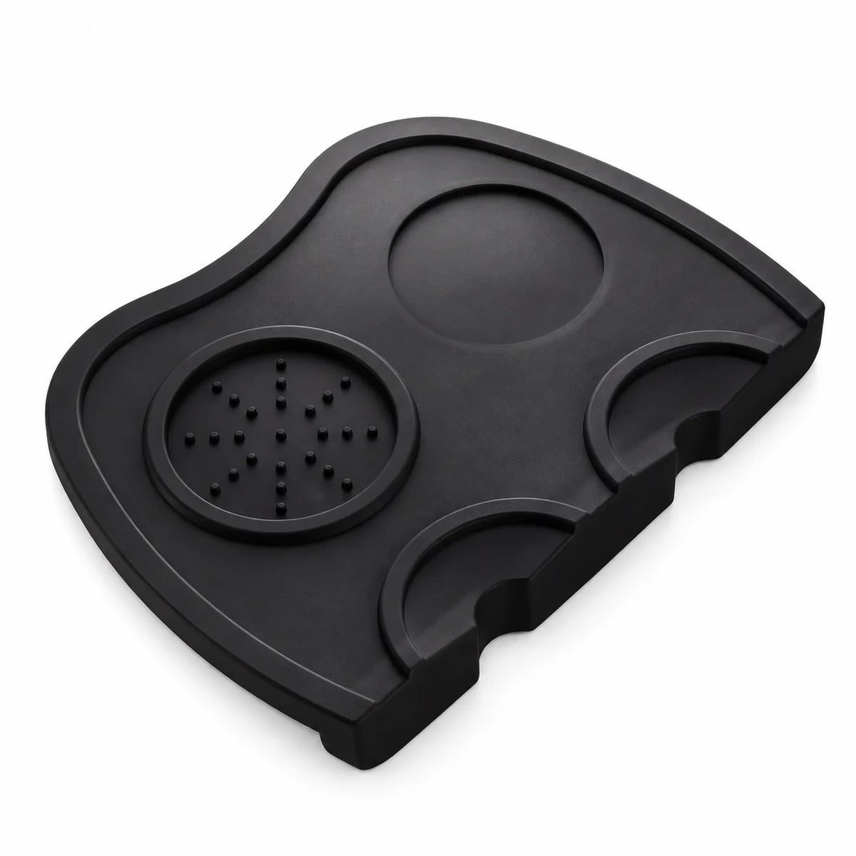 Silicone Double Espresso Tamping Mat Black