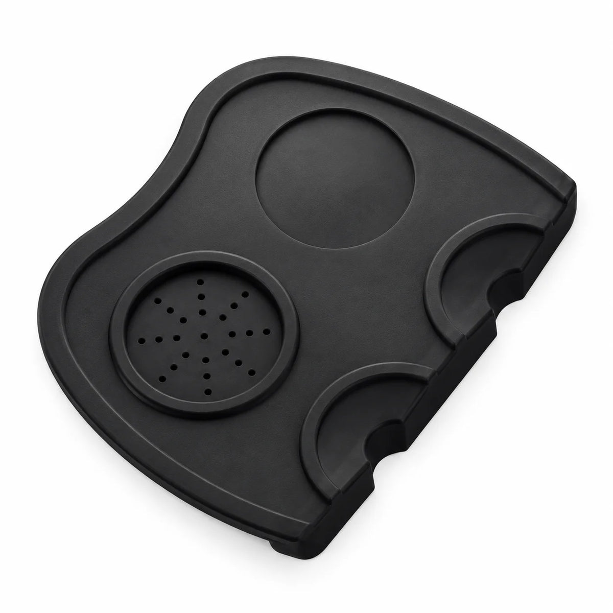 Silicone Double Espresso Tamping Mat Black