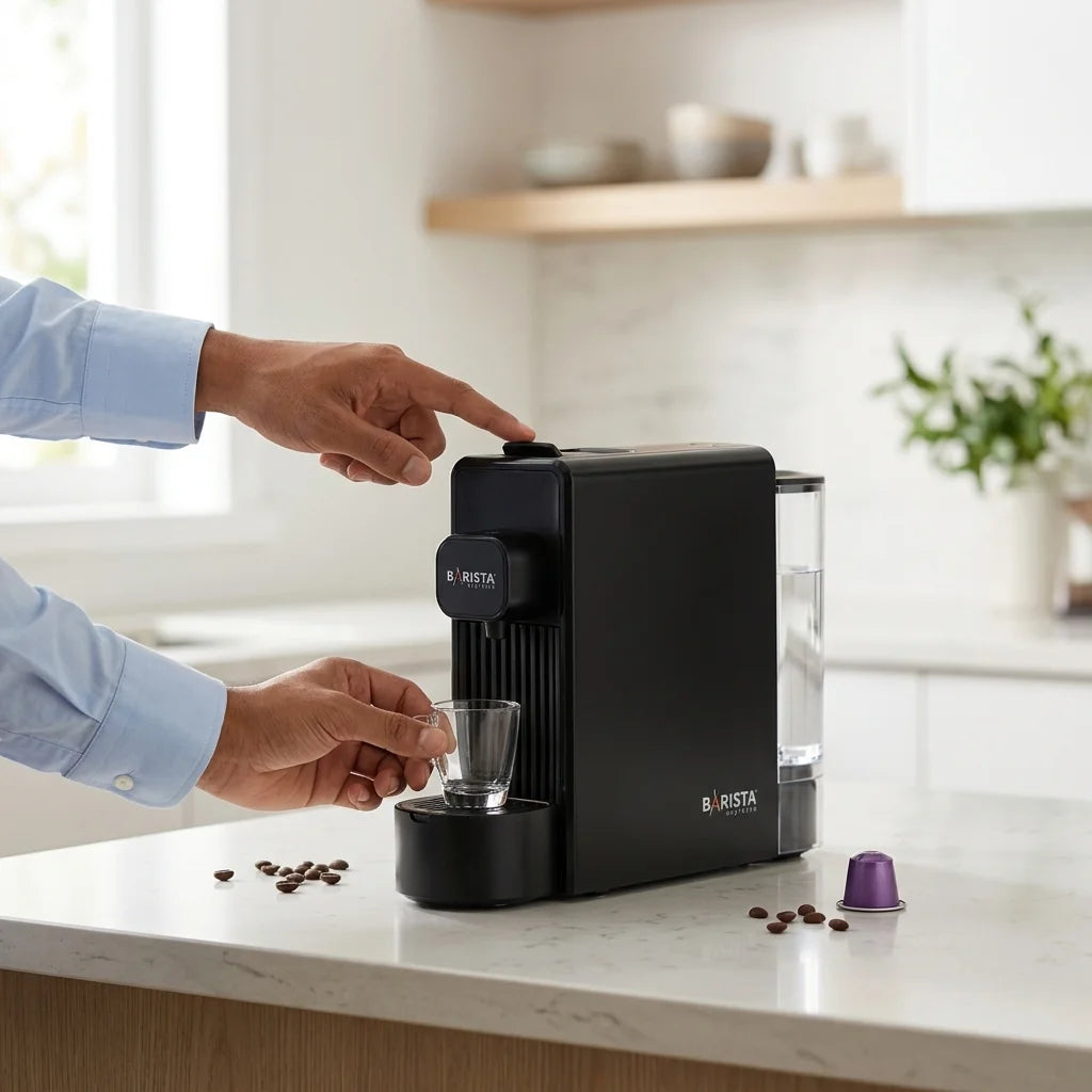 Barista Espresso Astra Mini Capsule Coffee Machine Black