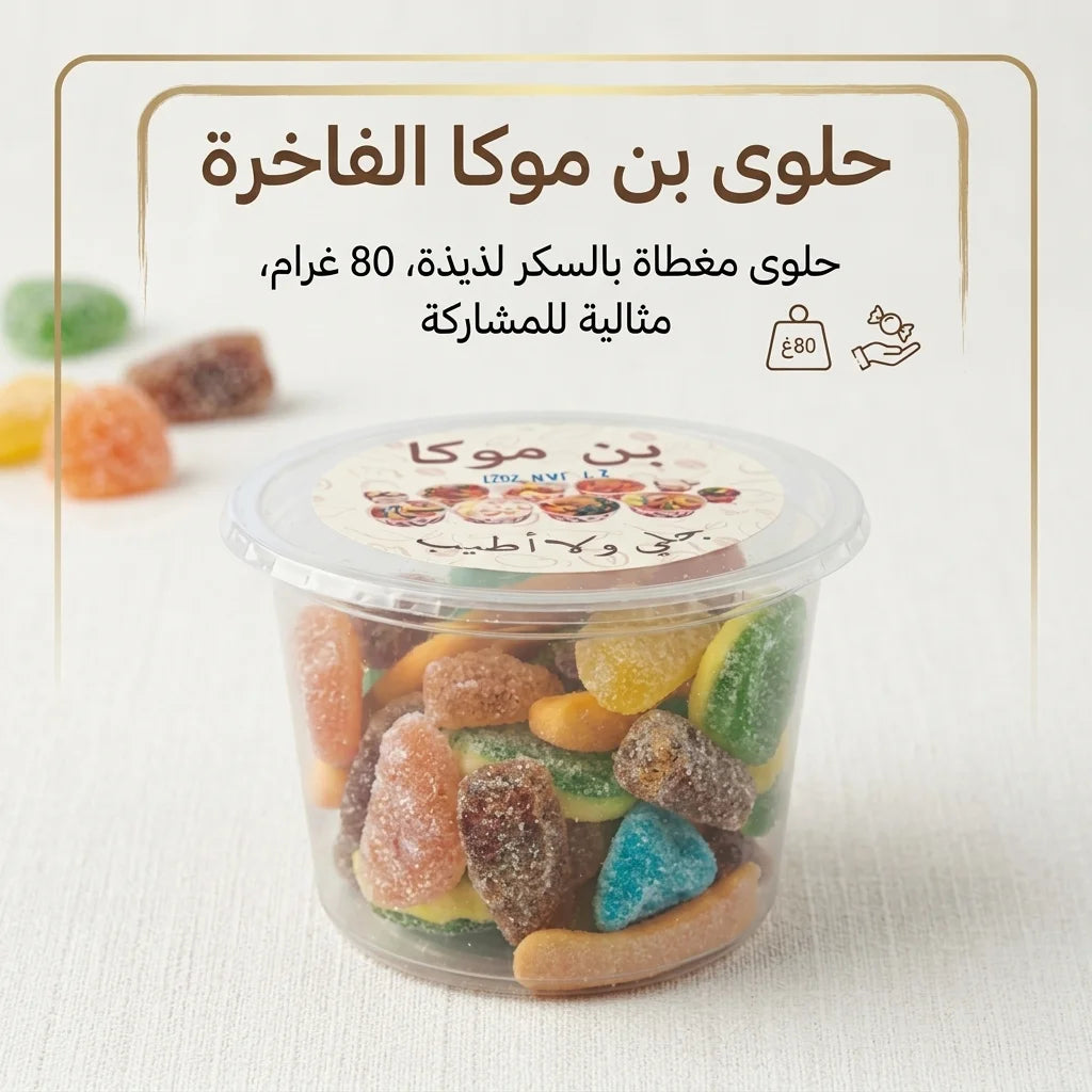 Ban Moka Assorted Sugar Gummy Candy 80 g