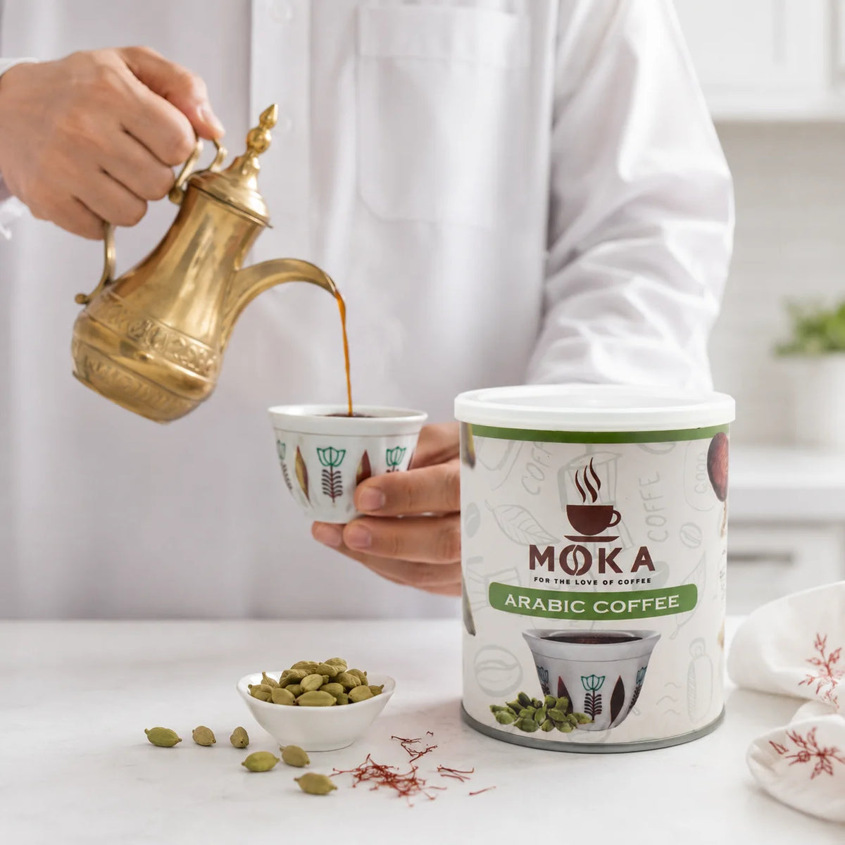 MOKA Instant Arabic Coffee Cardamom Saffron 300g