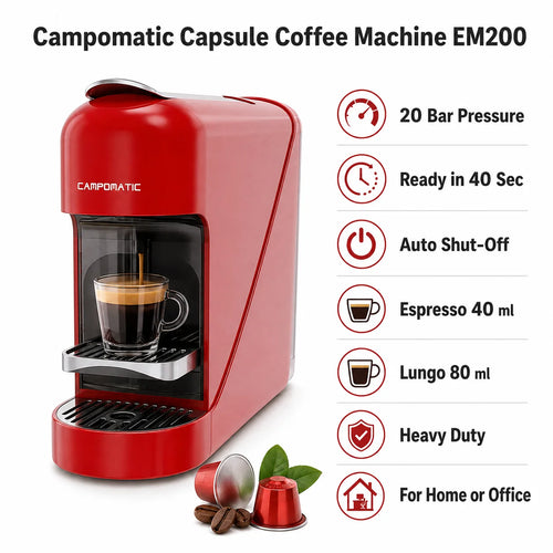 Campomatic Capsule Coffee Machine Red