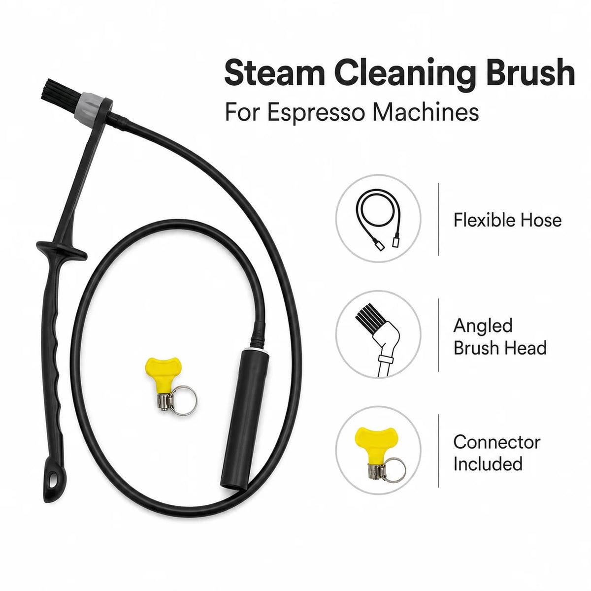Steam Cleaning Brush for Espresso Machine