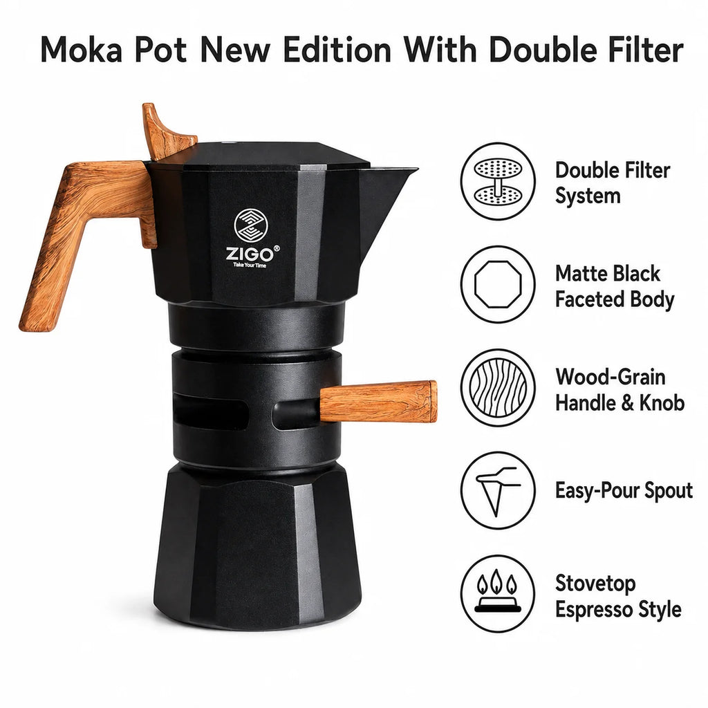 Zigo Double Filter Moka Pot