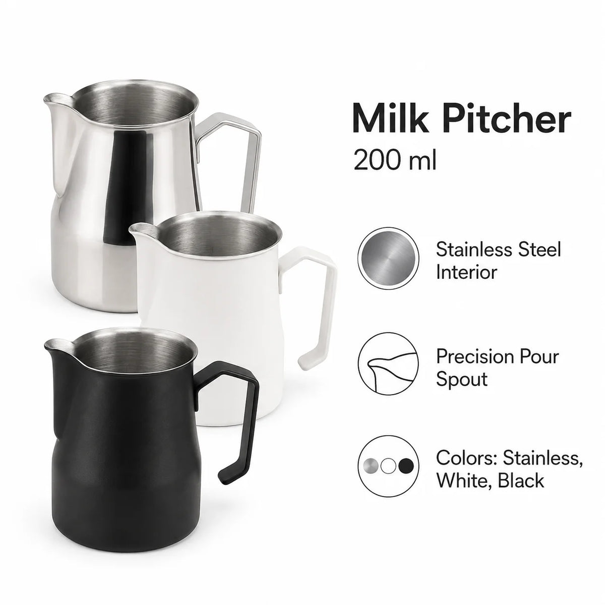 Stainless Steel Milk Frothing Pitcher