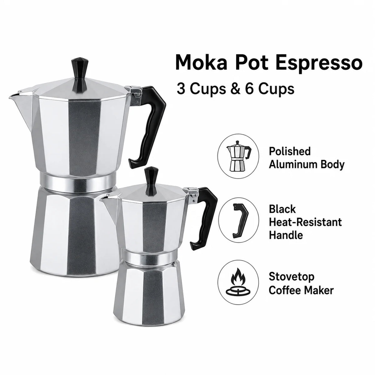 Stovetop Moka Pot Espresso Maker
