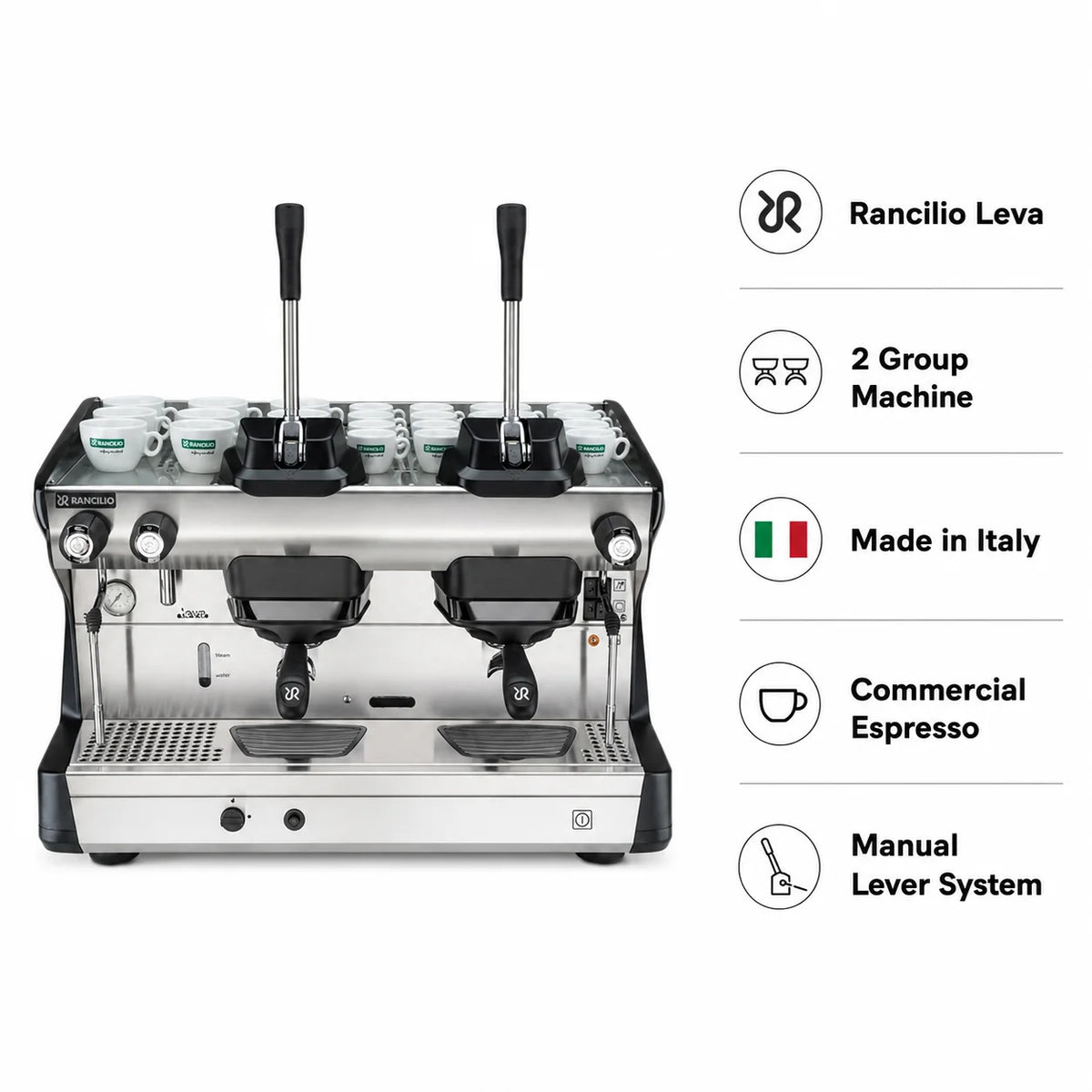 Rancilio Leva 2 Group Lever Espresso Machine