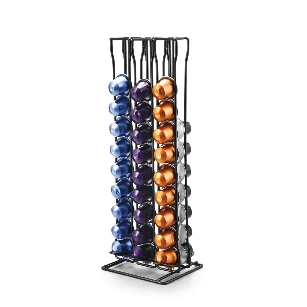 Nespresso Capsule Holder Stand Black 60 Pods