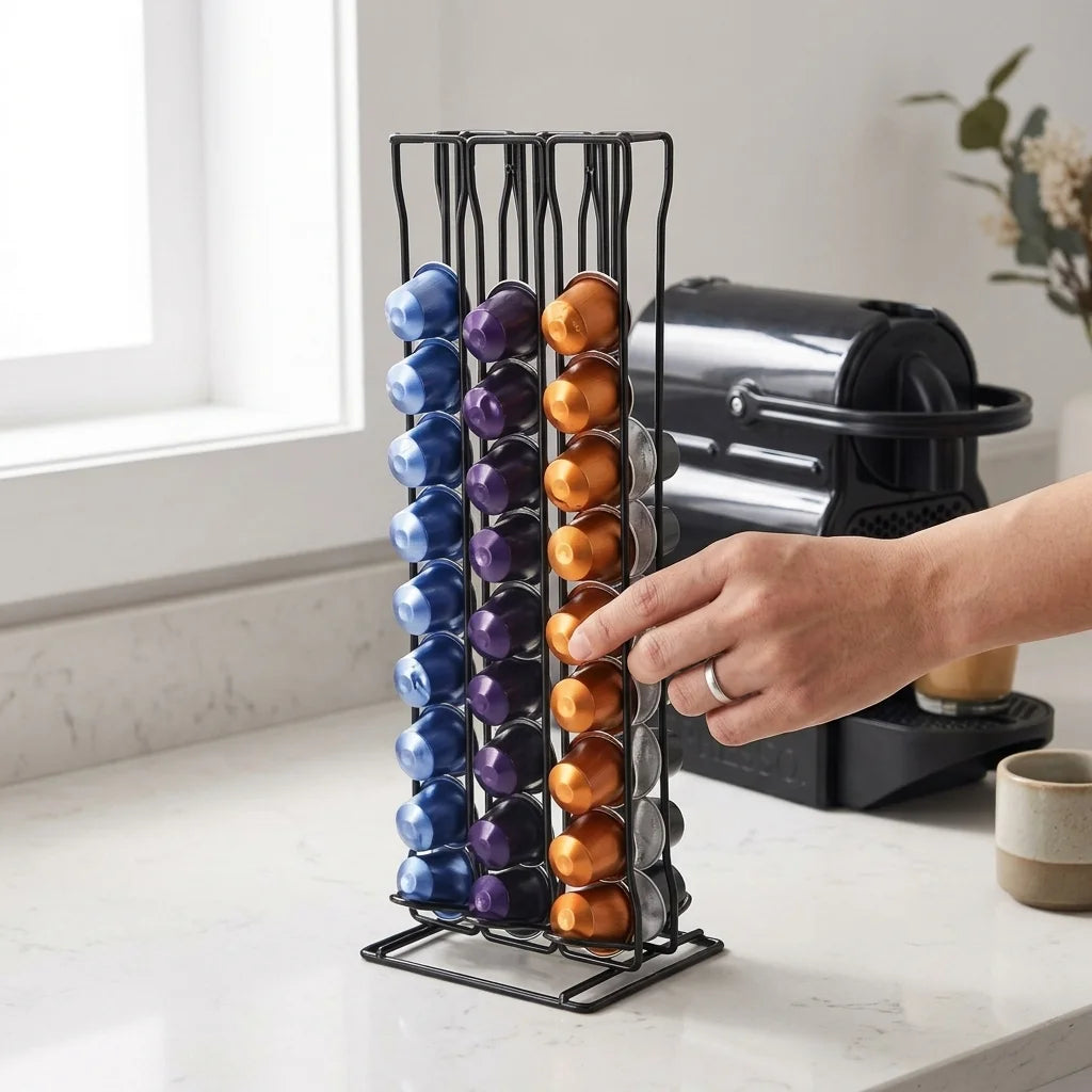 Nespresso Capsule Holder Stand Black 60 Pods