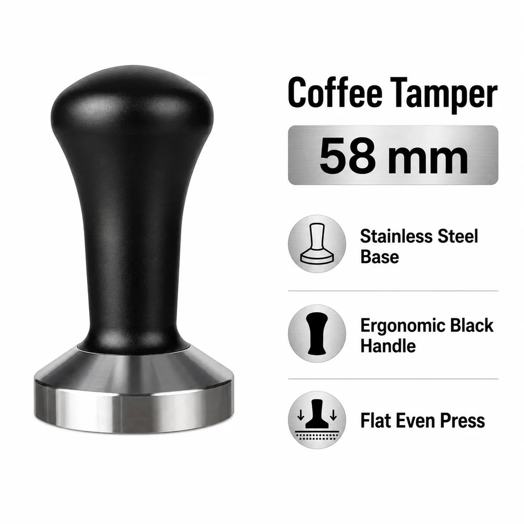 Stainless Steel Coffee Tamper 58 mm
